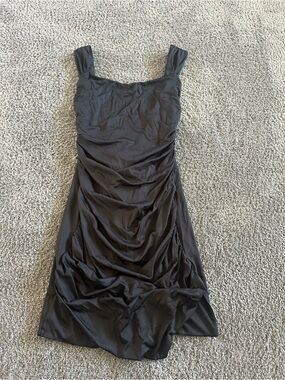 Ruched Open Back Dress